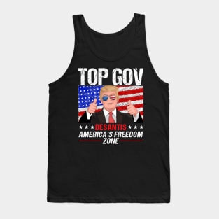 Trump Top Gov Desantis America's Freedom Zone Tank Top